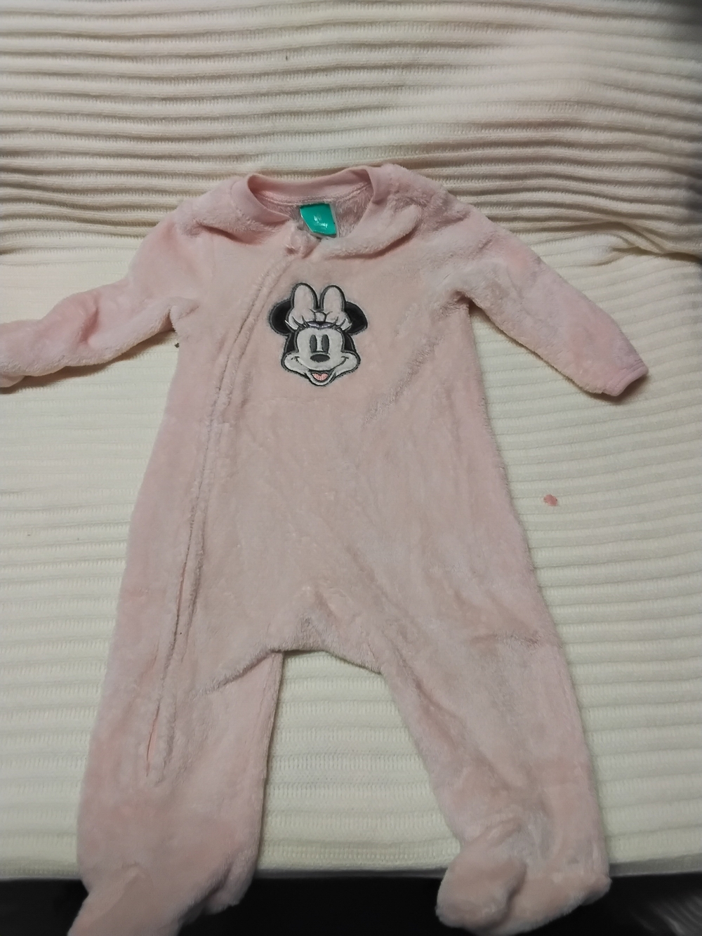 Disney Pink Minnie Mouse Plush Footed One-Piece